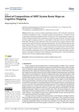 Effect of Compositions of MRT System Route Maps on Cognitive Mapping