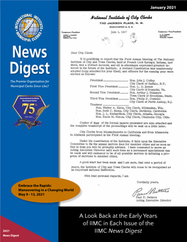 News Digest the Premier Organization for Municipal Clerks Since 1947