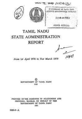 Tamil Nadu State Administration Report