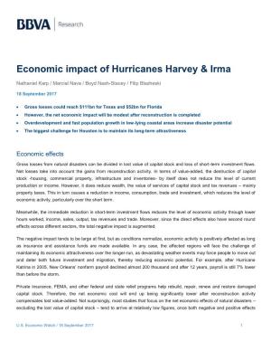 Economic Impact of Hurricanes Harvey & Irma