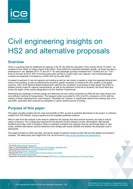 Civil Engineering Insights on HS2 and Alternative Proposals