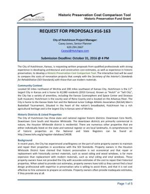 Request for Proposals #16-163