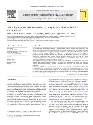 Palaeobiogeographic Relationships of the Haţeg Biota — Between Isolation and Innovation