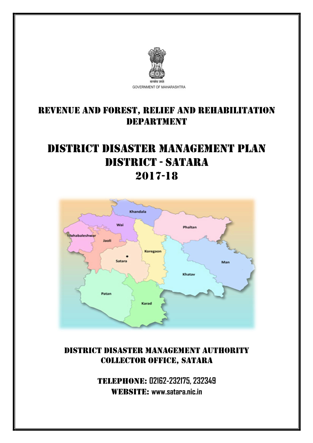 District Disaster Management Plan District - Satara 2017-18