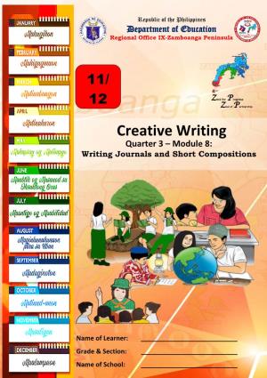 Creative Writing Quarter 3 – Module 8: Writing Journals and Short Compositions