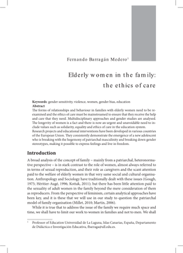 Elderly Women in the Family: the Ethics of Care
