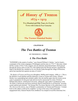 The Two Battles of Trenton