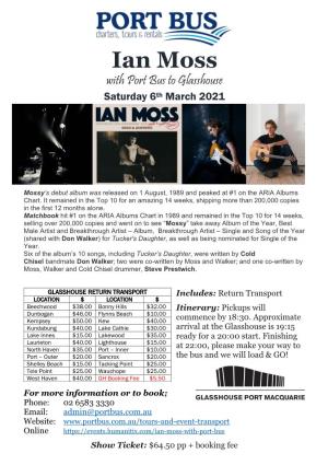 Ian Moss with Port Bus to Glasshouse Saturday 6Th March 2021