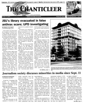 Jsuvs Librarv Evacuated in False Anthrax Scare; UPD Inv Journalism