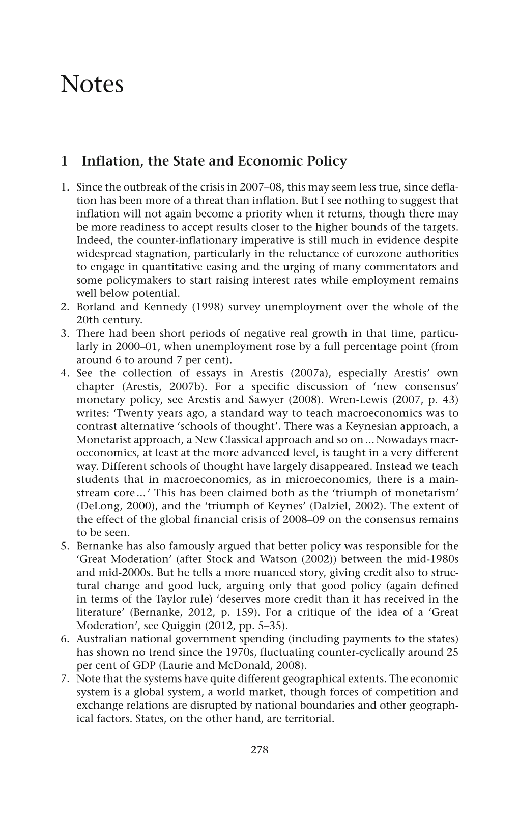 1 Inflation, the State and Economic Policy