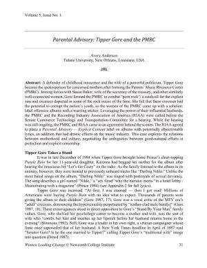 Parental Advisory: Tipper Gore and the PMRC