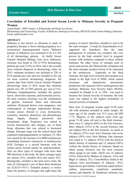 Correlation of Estradiol and Estriol Serum