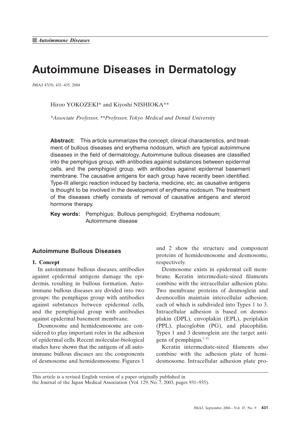 Autoimmune Diseases in Dermatology
