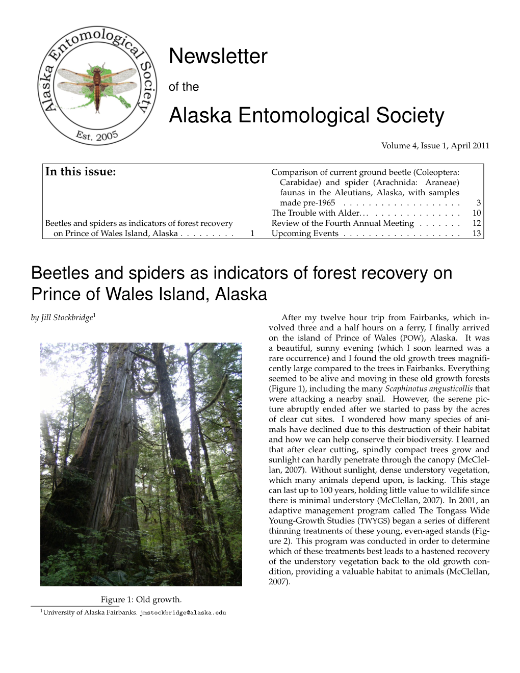 Newsletter Alaska Entomological Society