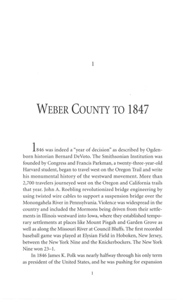 Weber County to 1847