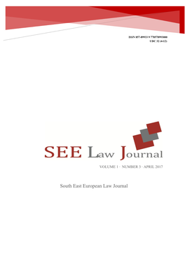 South East European Law Journal