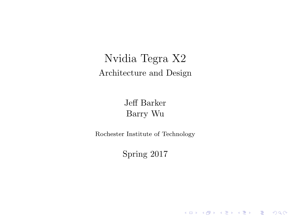 Nvidia Tegra X2 Architecture and Design