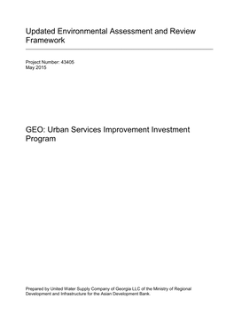 43405-013: Updated Environmental Assessment and Review Framework