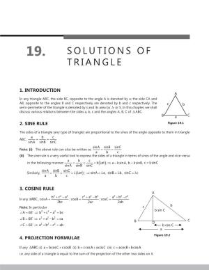Solutions of Triangle