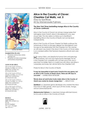 Cheshire Cat Waltz, Vol. 5 Story by Quinrose; Art by Mamenosuke Fujimaru