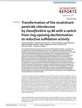 Transformation of the Recalcitrant Pesticide Chlordecone By