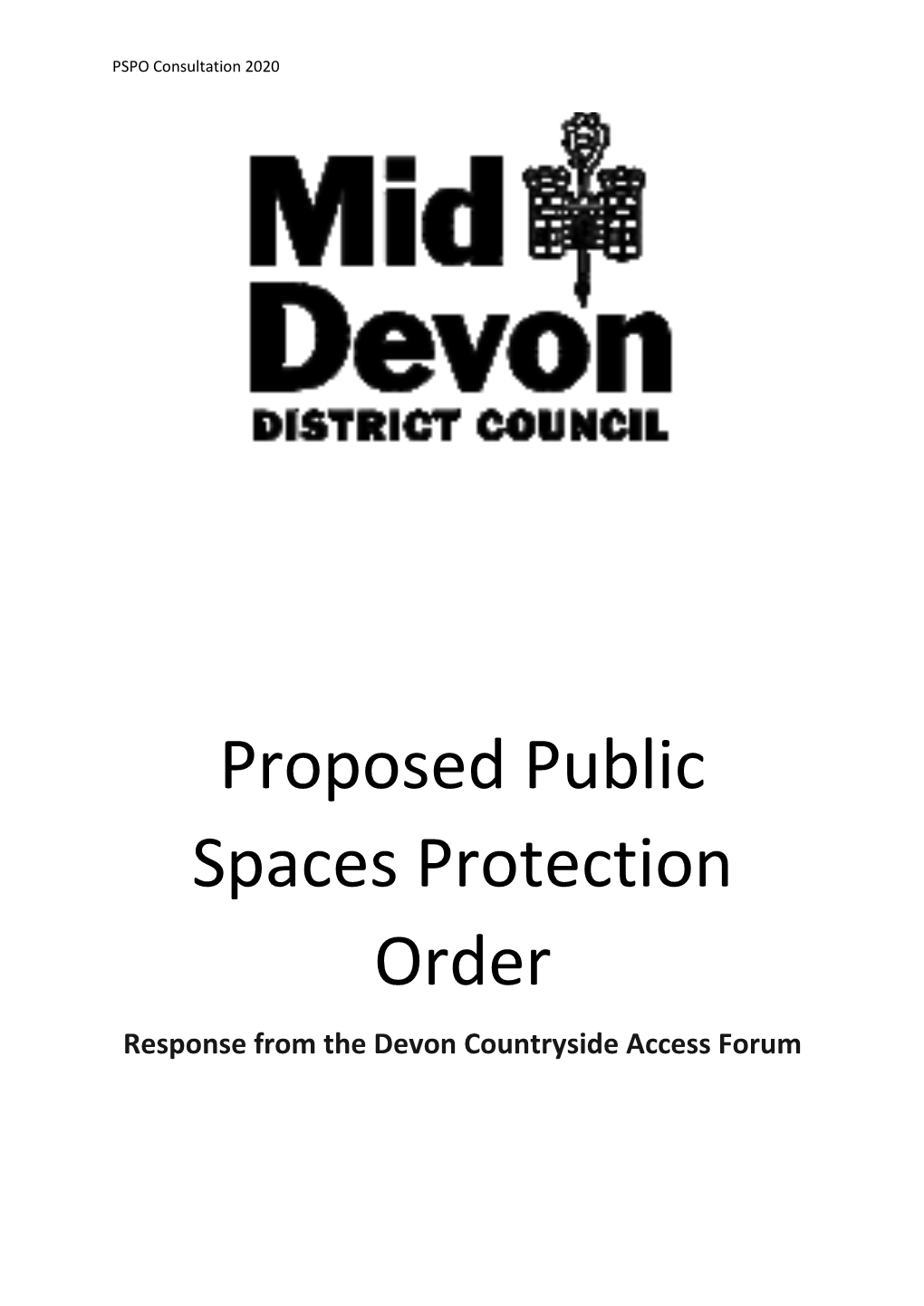 Public Spaces Protection Orders