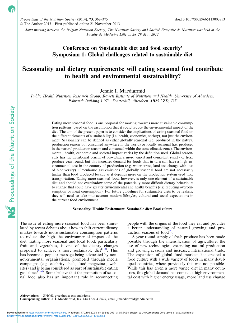 Will Eating Seasonal Food Contribute to Health and En