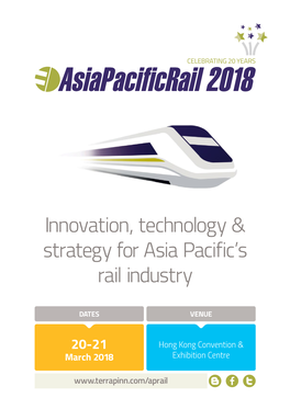 Innovation, Technology & Strategy for Asia Pacific's Rail Industry