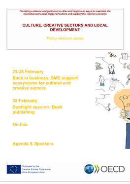 25-26 February Back in Business: SME Support Ecosystems for Cultural and Creative Sectors