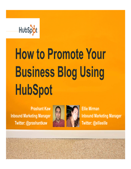 How to Promote Your How to Promote Your Business Blog Using Business