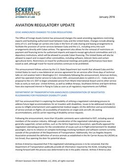 Aviation Regulatory Update Digest