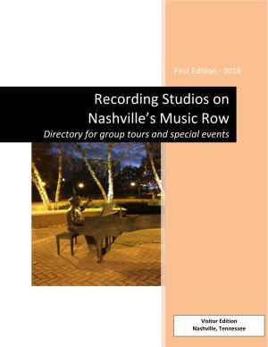 Recording Studios on Nashville's Music