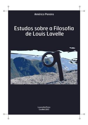 Estudos Sobre a Filosofia De Louis Lavelle