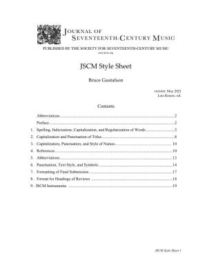 JSCM Style Sheet