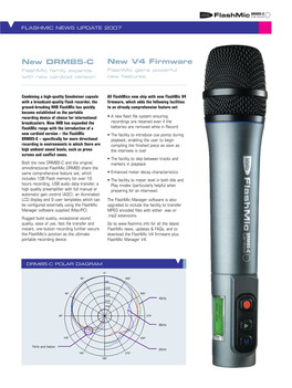 New DRM85-C New V4 Firmware Flashmic Family Expands Flashmic Gains Powerful with New Cardioid Version New Features