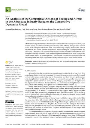 An Analysis of the Competitive Actions of Boeing and Airbus in the Aerospace Industry Based on the Competitive Dynamics Model