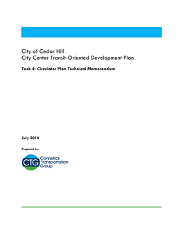 City of Cedar Hill City Center Transit-Oriented Development Plan