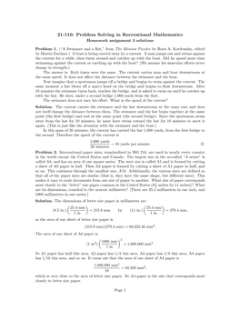 21-110: Problem Solving in Recreational Mathematics Homework Assignment 3 Solutions