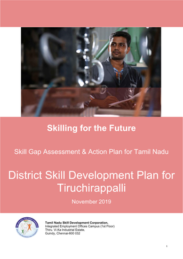 District Skill Development Plan for Tiruchirappalli November 2019