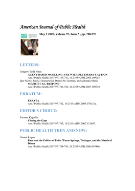 American Journal of Public Health