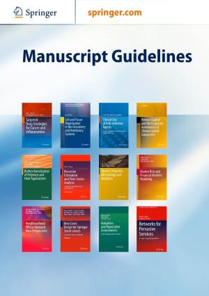 Manuscript Guidelines Springer.Com