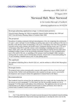 Norwood Hall, West Norwood