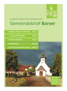 Gemeindebrief Barver