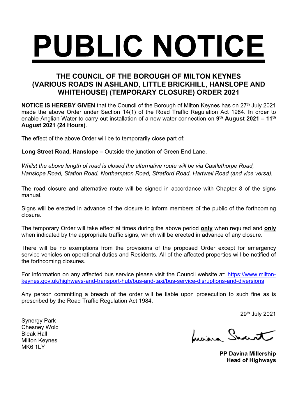 Notice-Of-Making-TTRO-1472-Long-Street-Road-Hanslope.Pdf