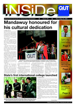 Mandawuy Honoured for His Cultural Dedication by Phillipa Hanrick