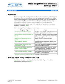 AN536: Design Guidelines for Preparing Hardcopy II Asics