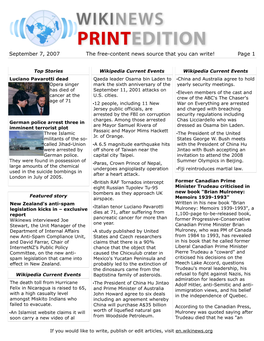 September 7, 2007 the Free-Content News Source That You Can Write! Page 1
