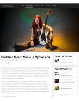 Music Is My Passion : Pure Guitar Magazine