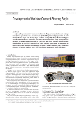 Development of the New Concept Steering Bogie Yoshiyuki