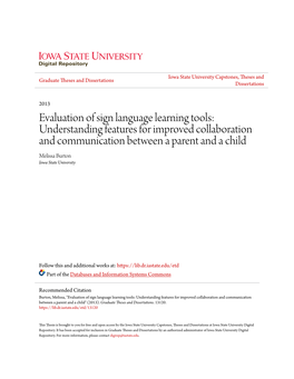 Evaluation of Sign Language Learning Tools